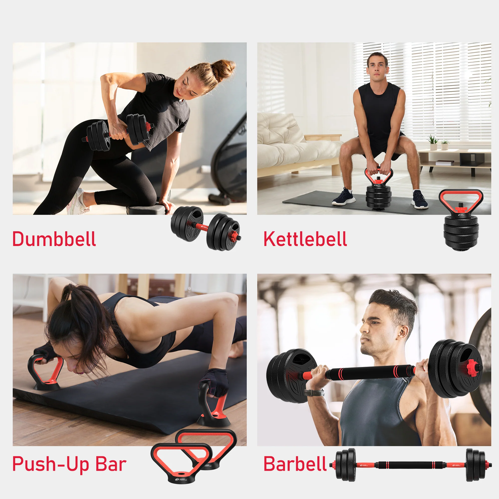 4-In-1 Multifunctional Dumbbell Set - Image 3