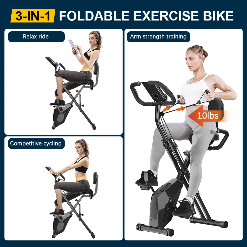 Foldable Exercise Bike, Magnetic Resistance - Image 4