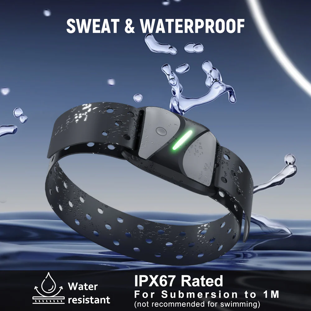 Heart Rate Monitor Armband, Bluetooth 5.0/ANT+, IP67 Waterproof - Image 6
