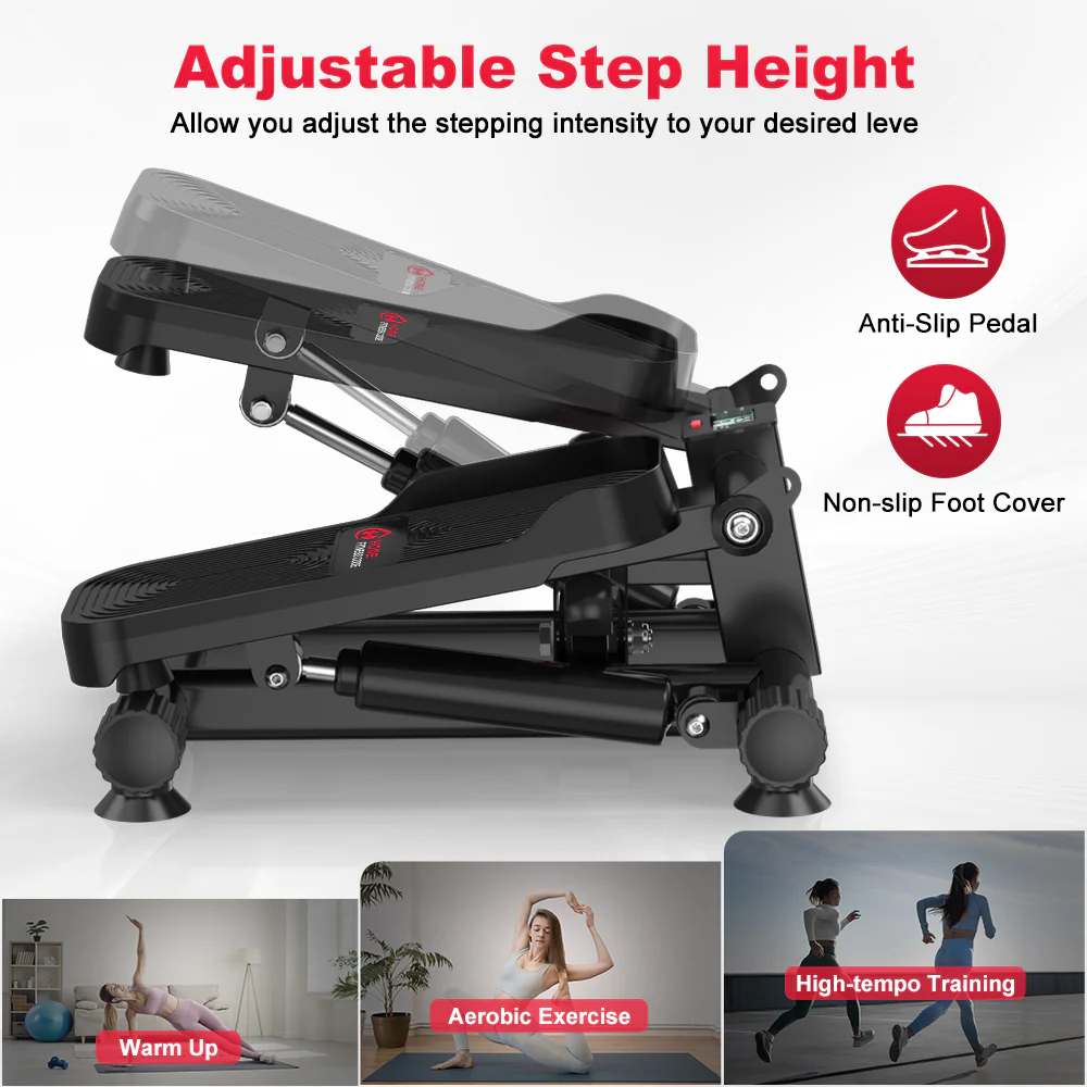 Mini Hydraulic Stepper with Resistance Bands - Image 5