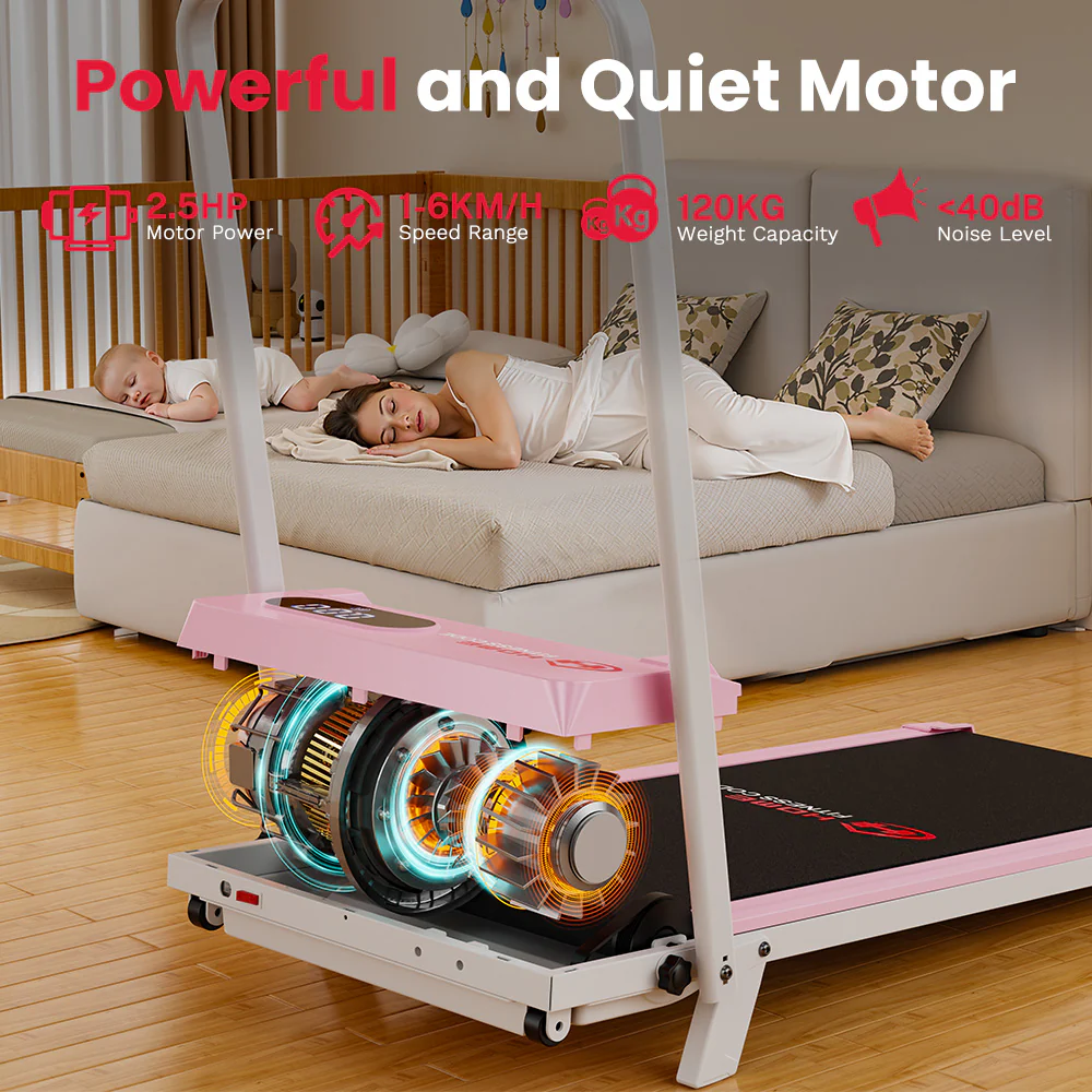 Folding Treadmill S1, Speed 1-6KM/H, 5% Manual Incline - Image 14