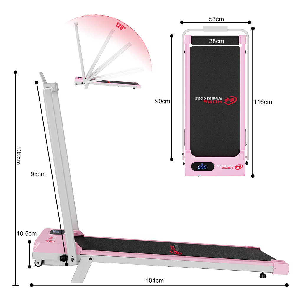 Folding Treadmill S1, Speed 1-6KM/H, 5% Manual Incline - Image 18