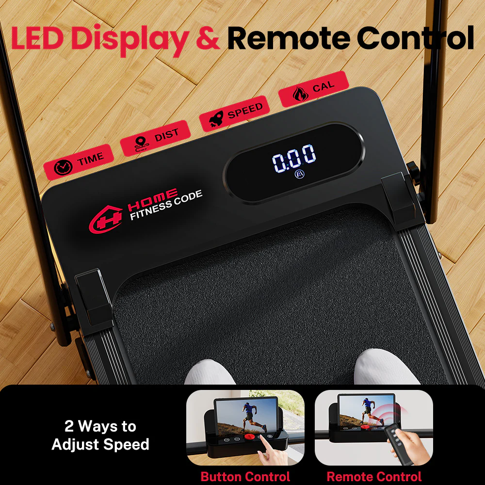 Folding Treadmill S1, Speed 1-6KM/H, 5% Manual Incline - Image 5