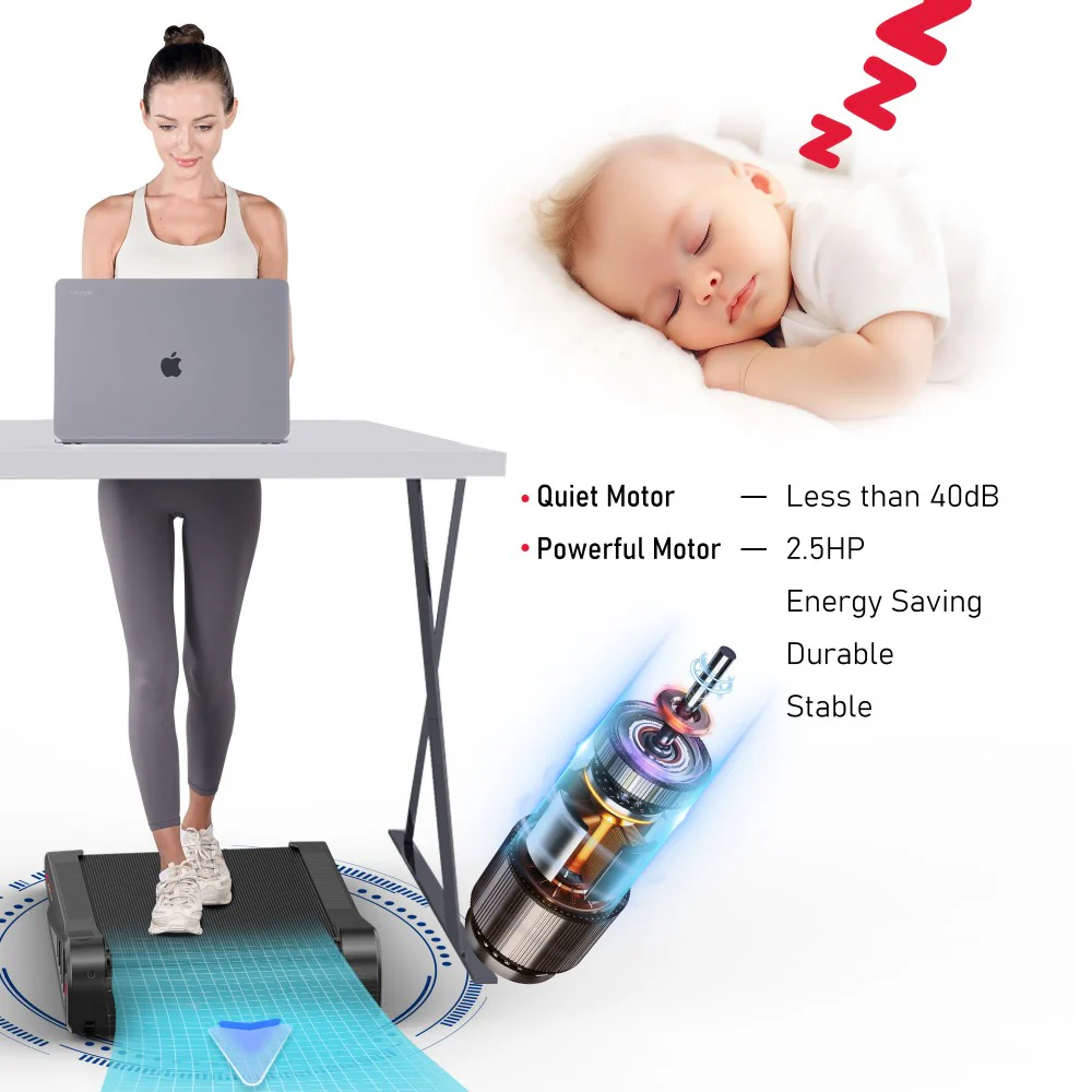 Treadmill F521, Speed 1-6KM/H, 5% Fixed Incline - Image 4